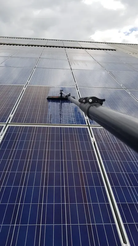 Commercial solar panel cleaning in Chester with pure water